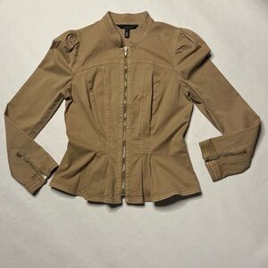 White House Black Market Utility Jacket in Brown